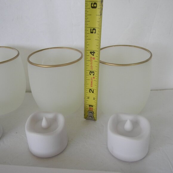 Luminesence Rechargeable 3-Piece Candles w/Glass Votives by Valerie PARR HILL - Picture 2 of 5